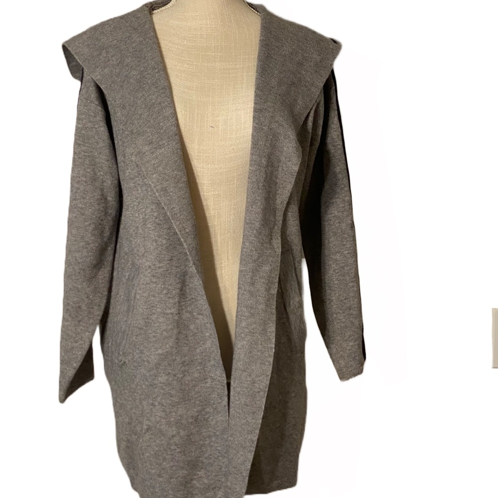 Peace n’ Love Gray Open Front Sweater